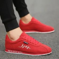 Zapatillas de lona rojas para hombre vulcanizadas transpirables verano
