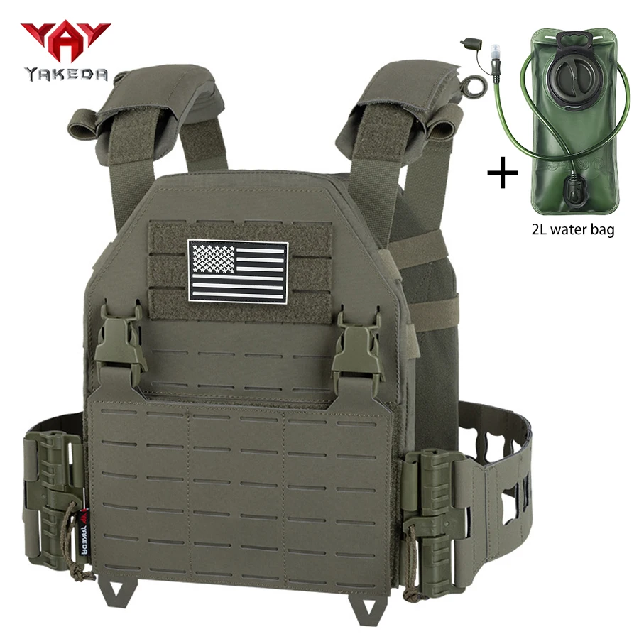 YAKEDA chaleco táctico ligero soporte expandible y bolsa hidratación - imagen 2