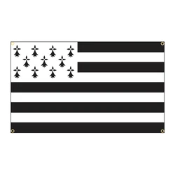 FLAGLAND Bandera Breizh Bretagne 90x150cm – Identificación Regional