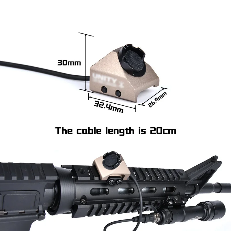 WADSN interruptor remoto táctico de botón para linterna M-LOK y Keymod - imagen 4