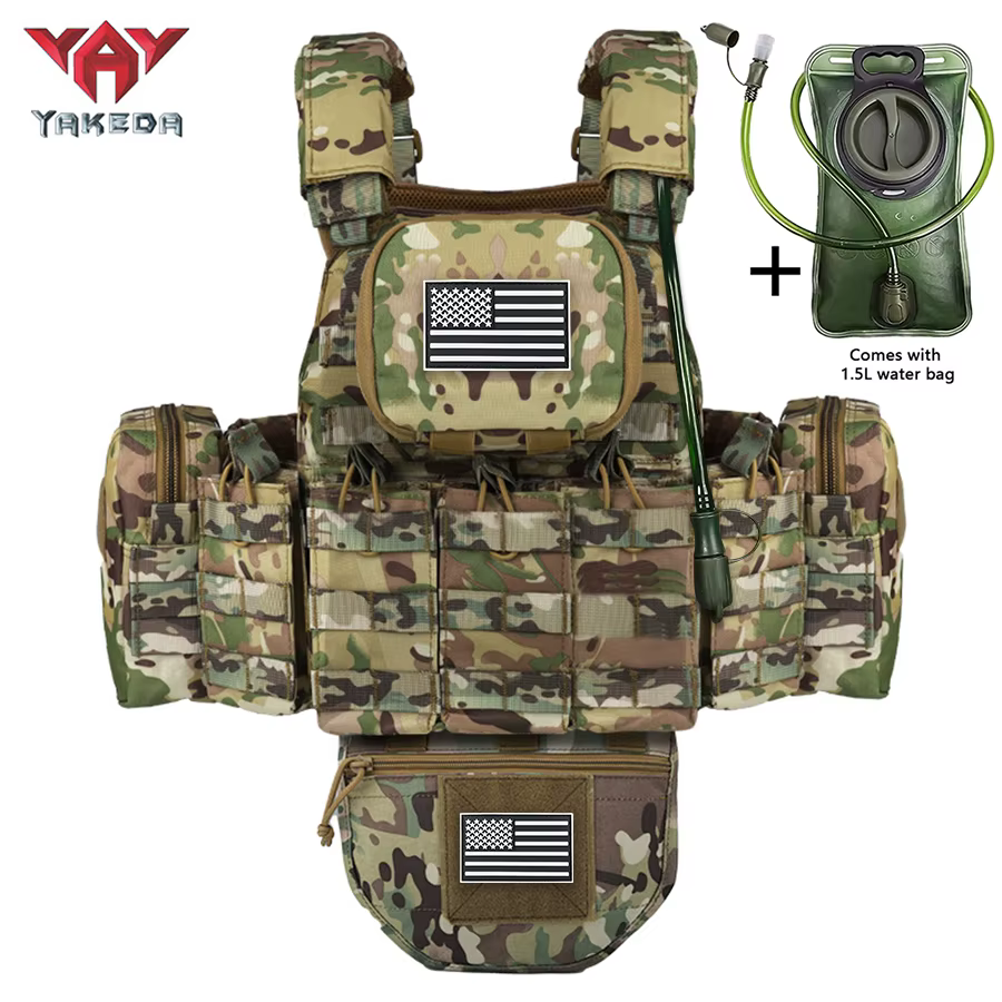 Camiseta táctica YAKEDA resistente al desgaste con bolsa de hidratación - imagen 2
