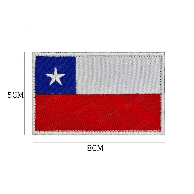 Parche táctico reflectante infrarrojo Bandera de Chile para chaleco