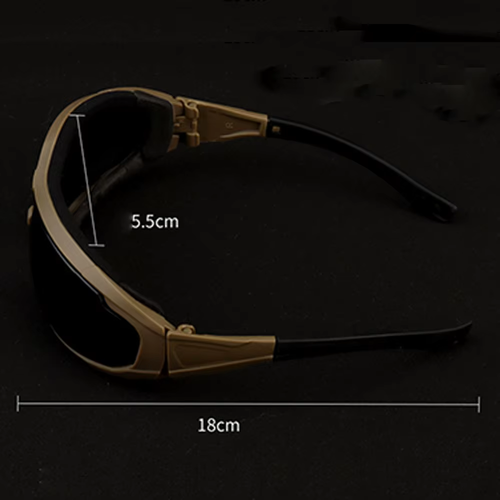 Gafas tácticas antiniebla con patillas extraíbles y protección UVA/UVB - imagen 2