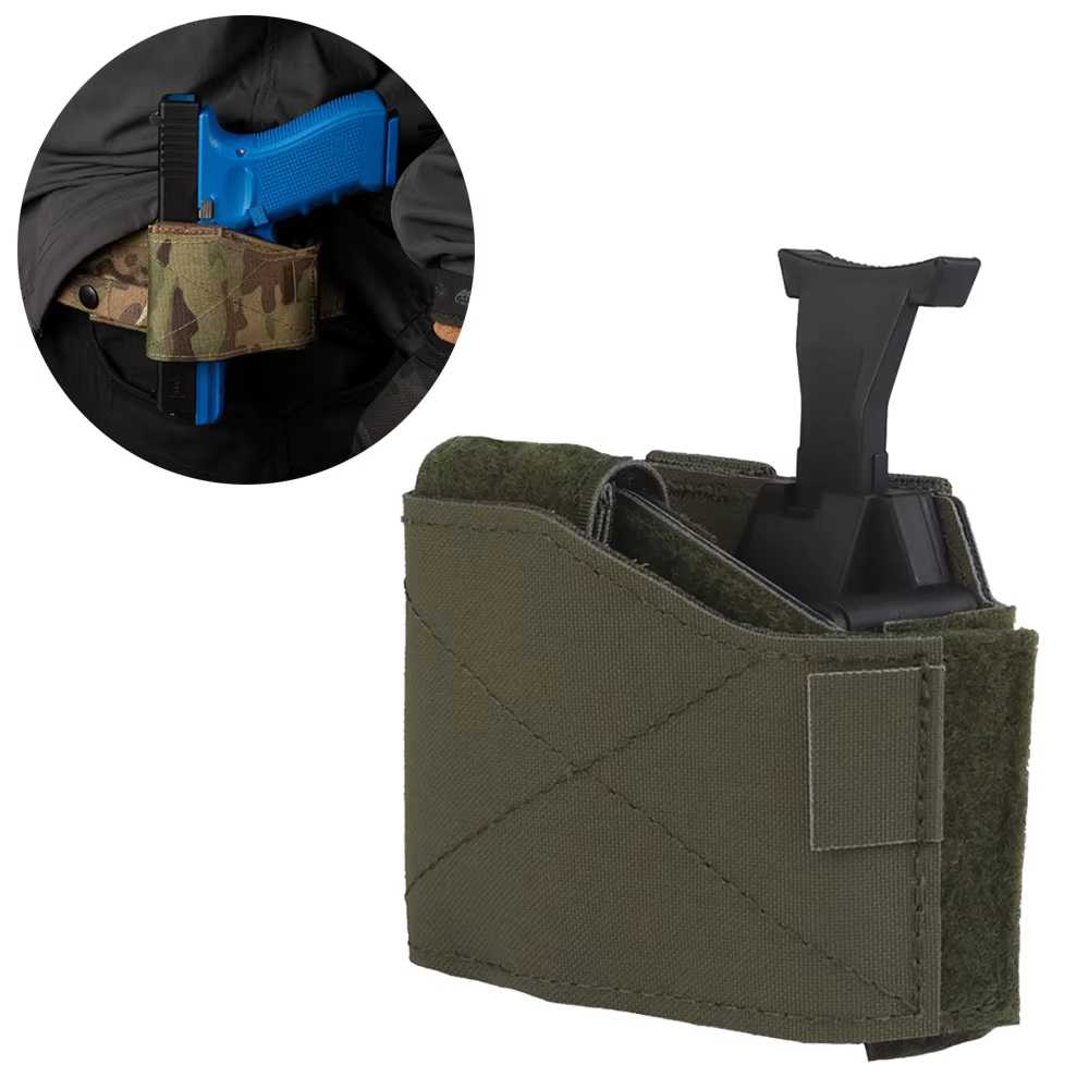 Pistolera táctica MOLLE zurda para entrenamiento airsoft y práctica