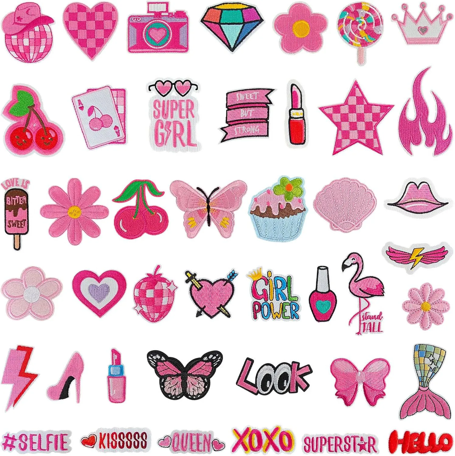 Parche termoadhesivo floral reina del amor rosa estilo femenino - imagen 2