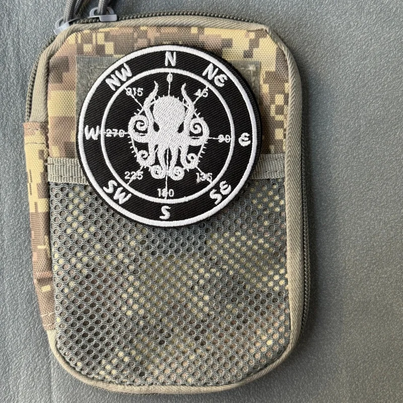 Parche táctico bordado brújula – gancho y bucle para equipo militar - imagen 3