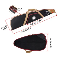 Tourbon Funda táctica acolchada de nylon para rifle, negra