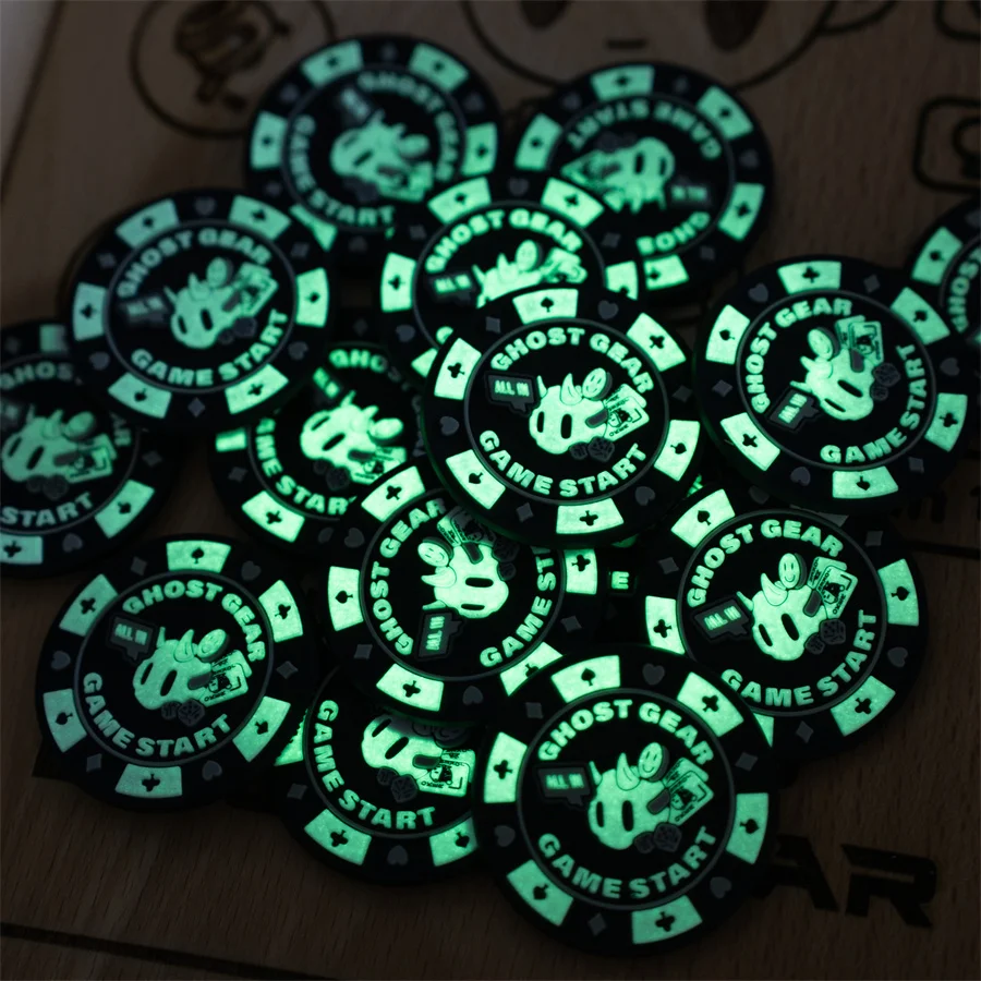 Ghost Gear Game Start parche táctico PVC luminoso corazones espadas - imagen 4