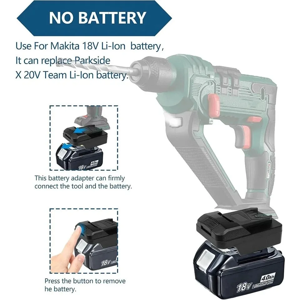 Adaptador de batería Makita Li-ión a herramientas Parkside - imagen 5