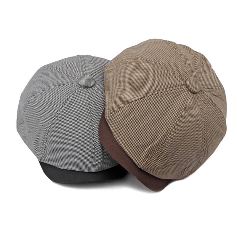 Gorra newsboy de algodón plano octogonal espiga fina verano - imagen 2