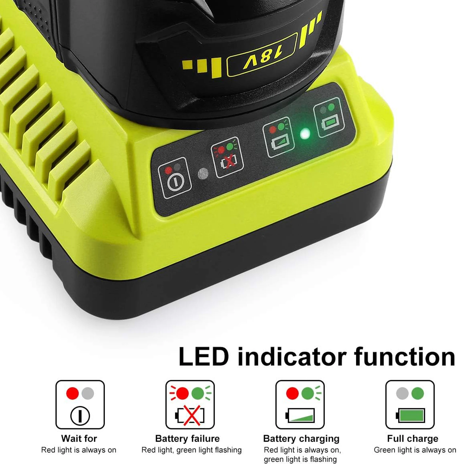 Cargador batería Ryobi Li-ion compatible con herramientas - imagen 2