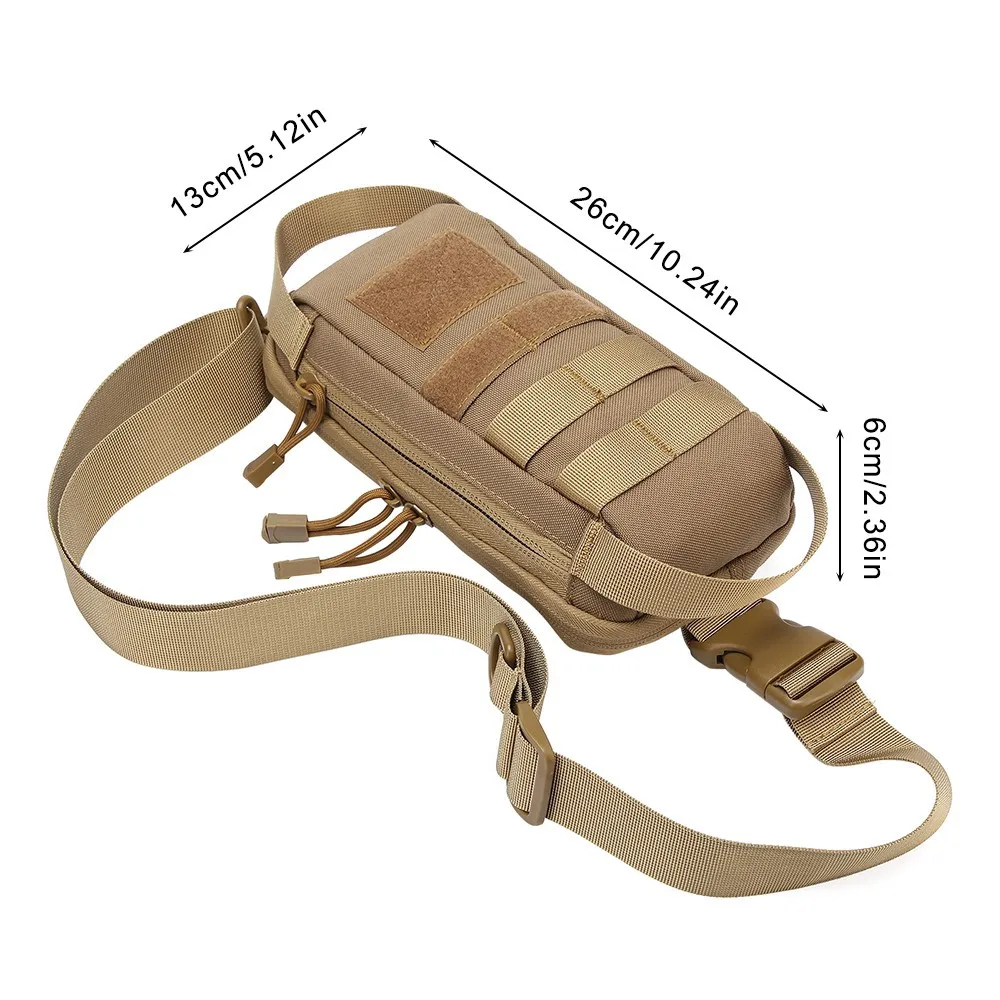 Bolso táctico MOLLE pecho EDC bandolera riñonera para senderismo - imagen 5