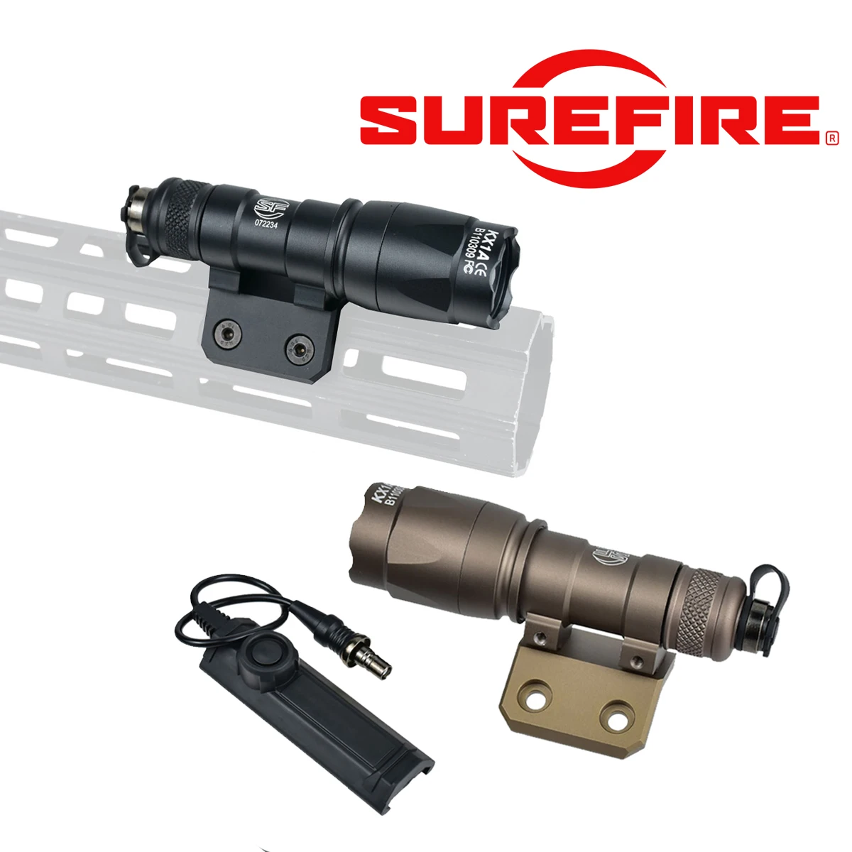 Linterna táctica para arma M300C con montaje desplazado KeyMod y M-LOK - imagen 5