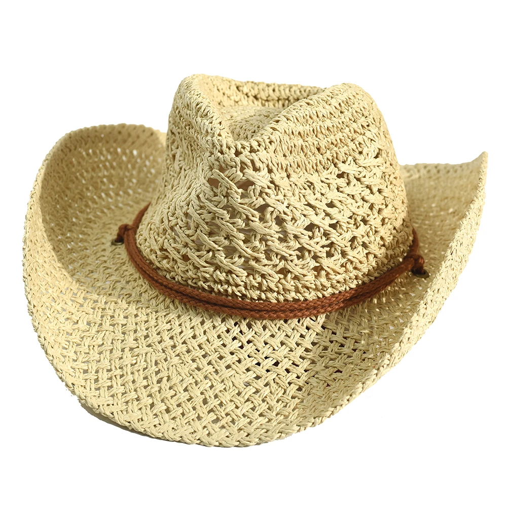 Sombrero de paja fedora Panama de ala ancha unisex - imagen 5