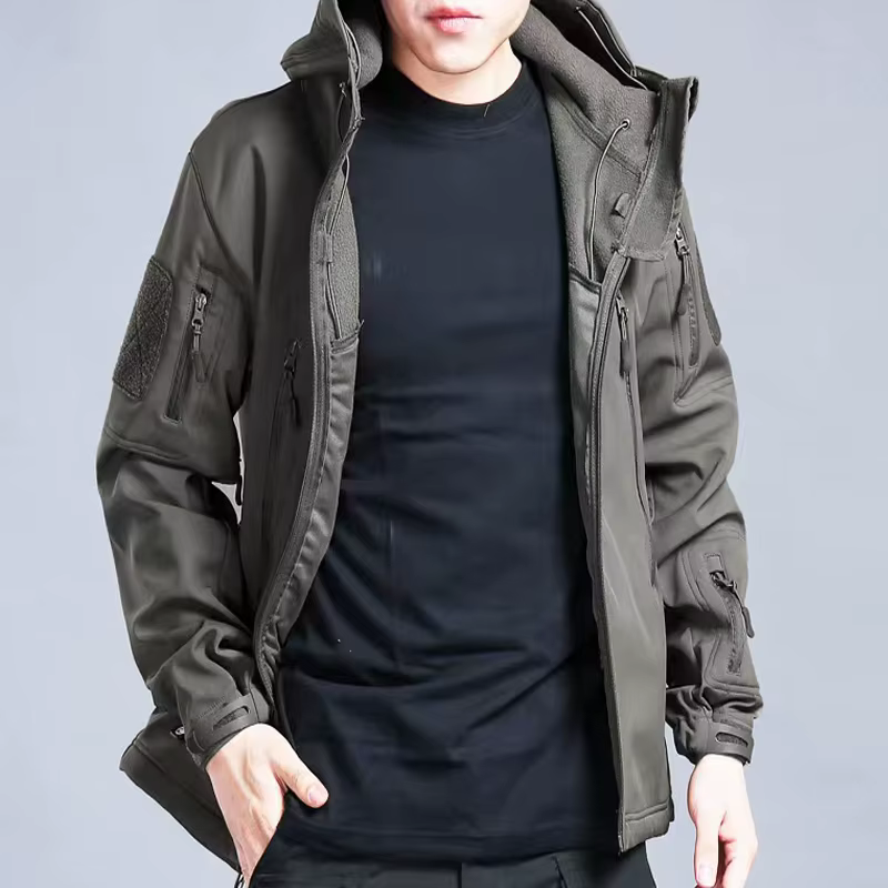 Chaqueta softshell impermeable táctica – Capa polar exterior hombre - imagen 5