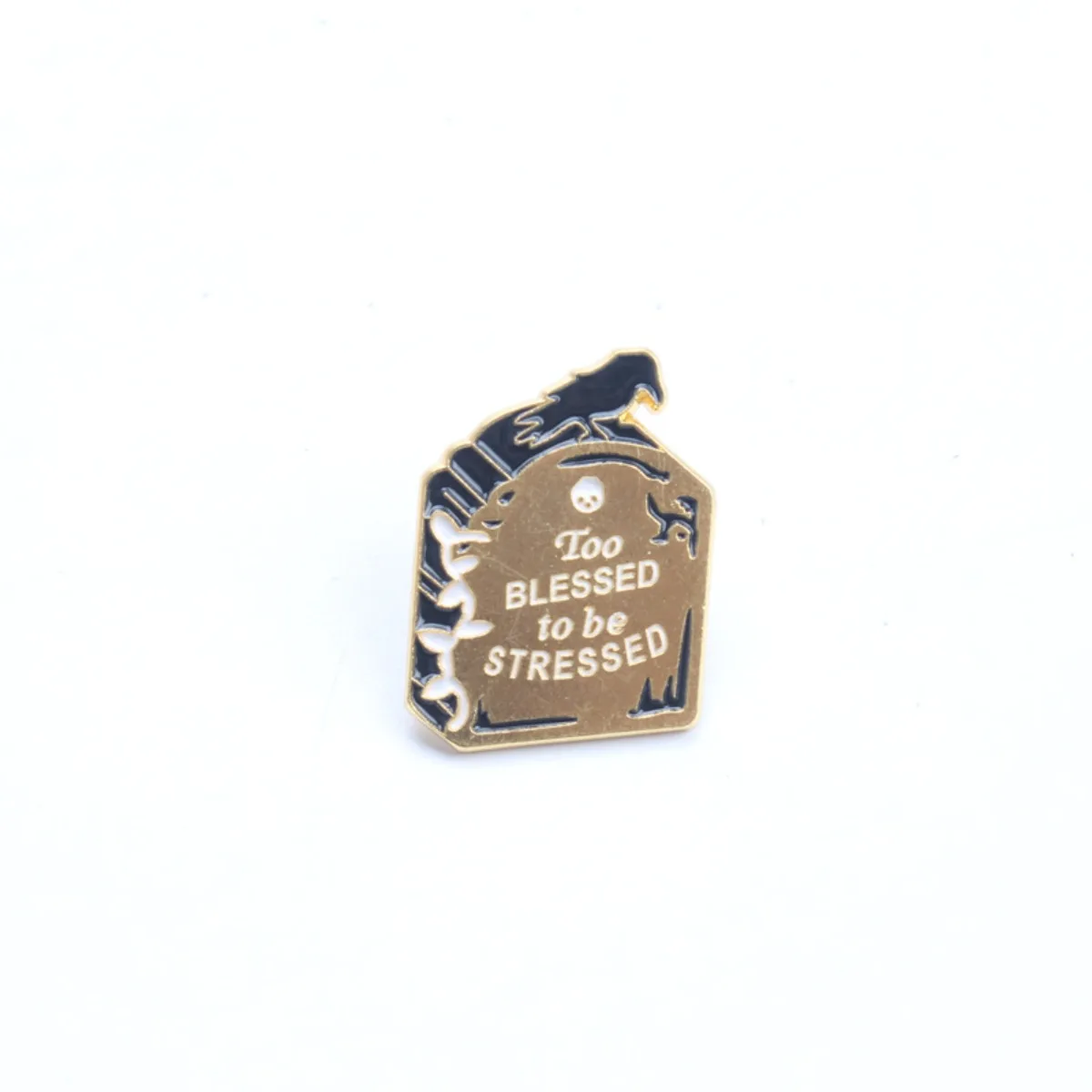 Broche vintage oscuro personalizado demasiado bendecida mujer