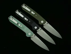 LEMIFSHE JR4547 Cuchillo EDC de acero y mango G10 para acampada