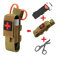 Kit primeros auxilios táctico MOLLE con torniquete – Bolsa supervivencia