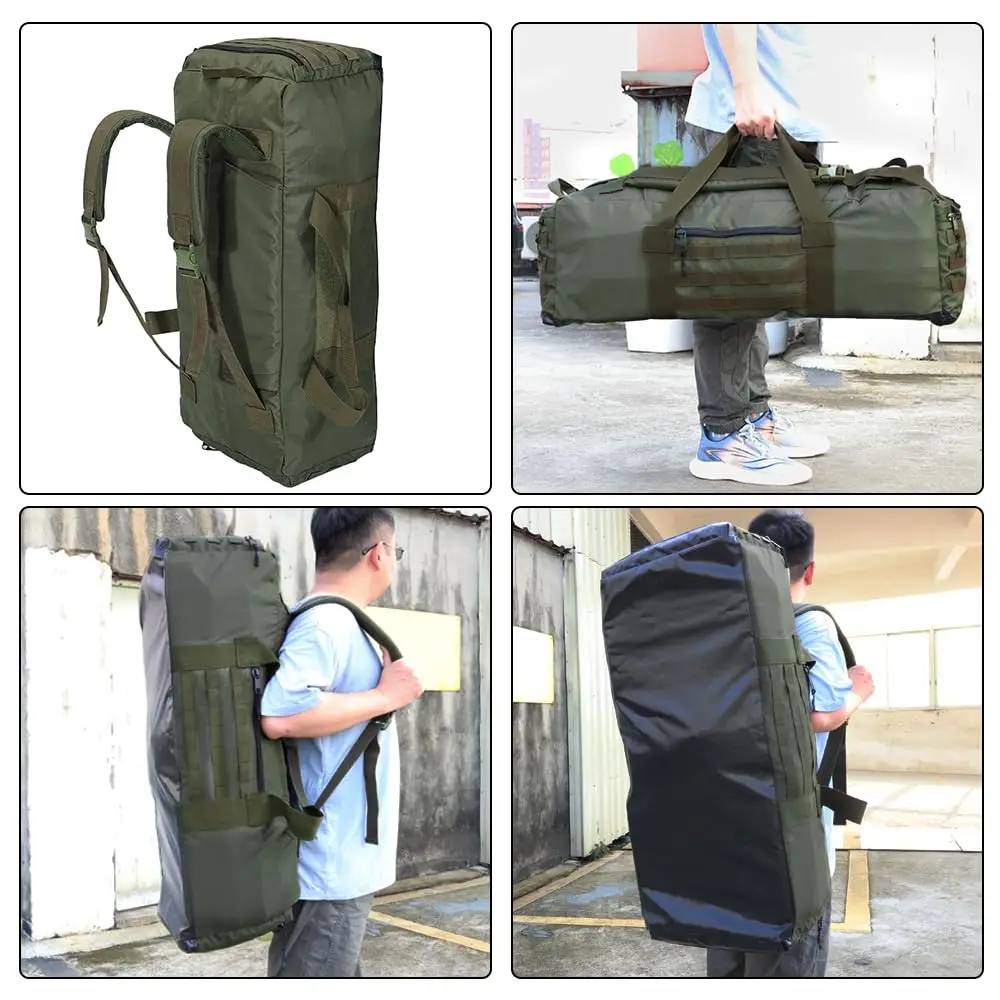 Bolsa táctica de lona con correas para mochila, equipo viaje - imagen 4