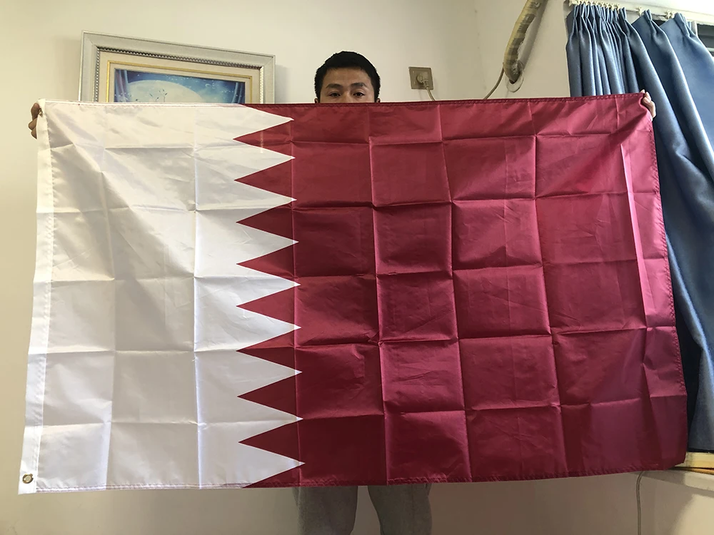 SKY FLAG Bandera de Qatar Poliéster para exterior e interior