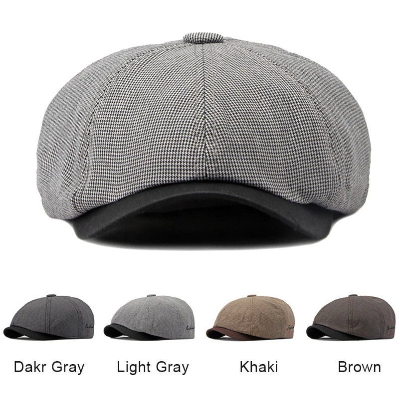 Gorra newsboy de algodón plano octogonal espiga fina verano - imagen 5