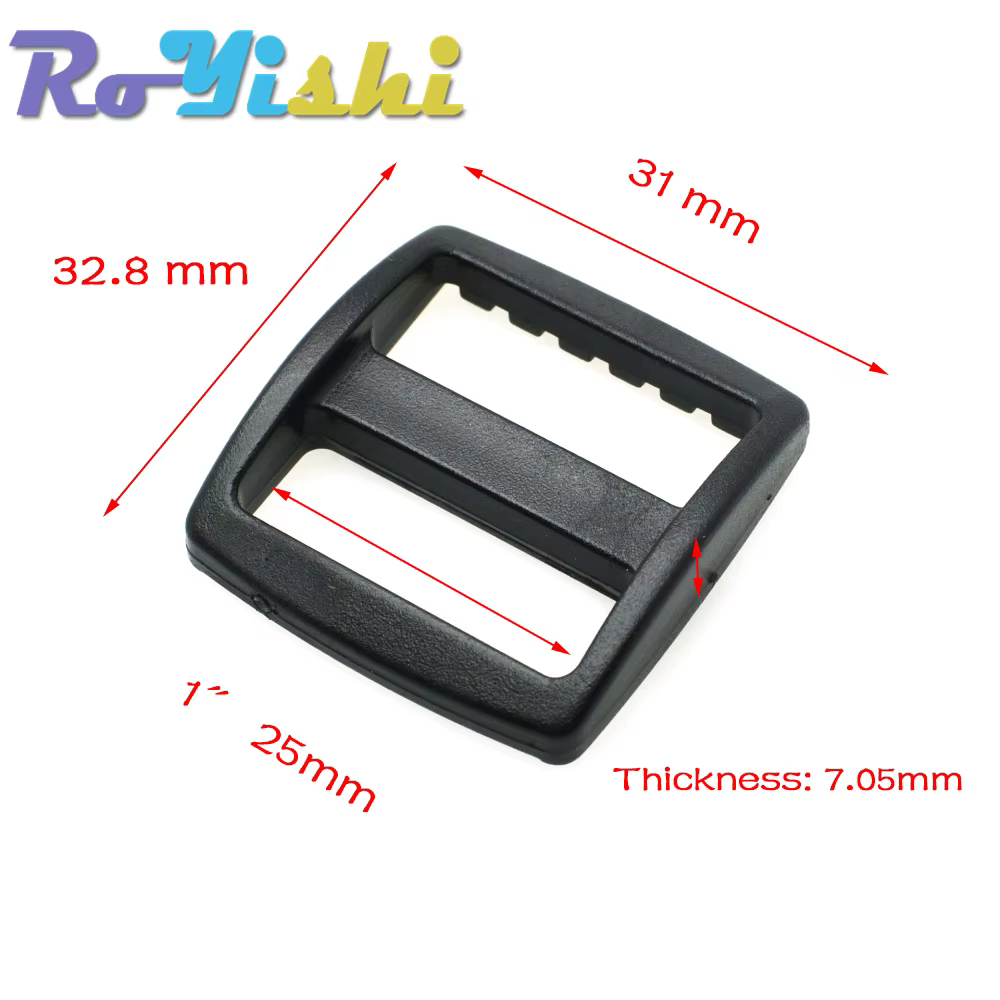 Deslizador Tri Glide de plástico ancho para correas mochila negro - imagen 4