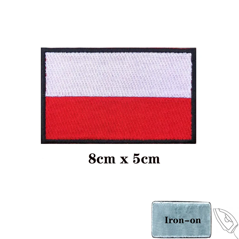 Parche bordado termoadhesivo bandera de Polonia – Militar - imagen 2