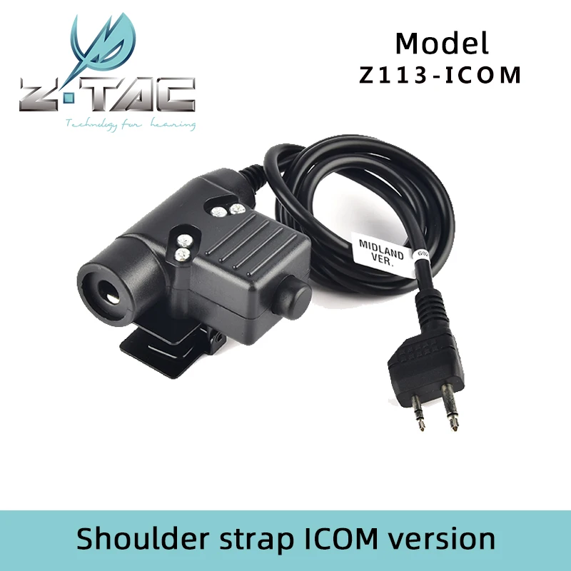 Auriculares ZTAC PTT tácticos con botón y intercomunicador - imagen 2