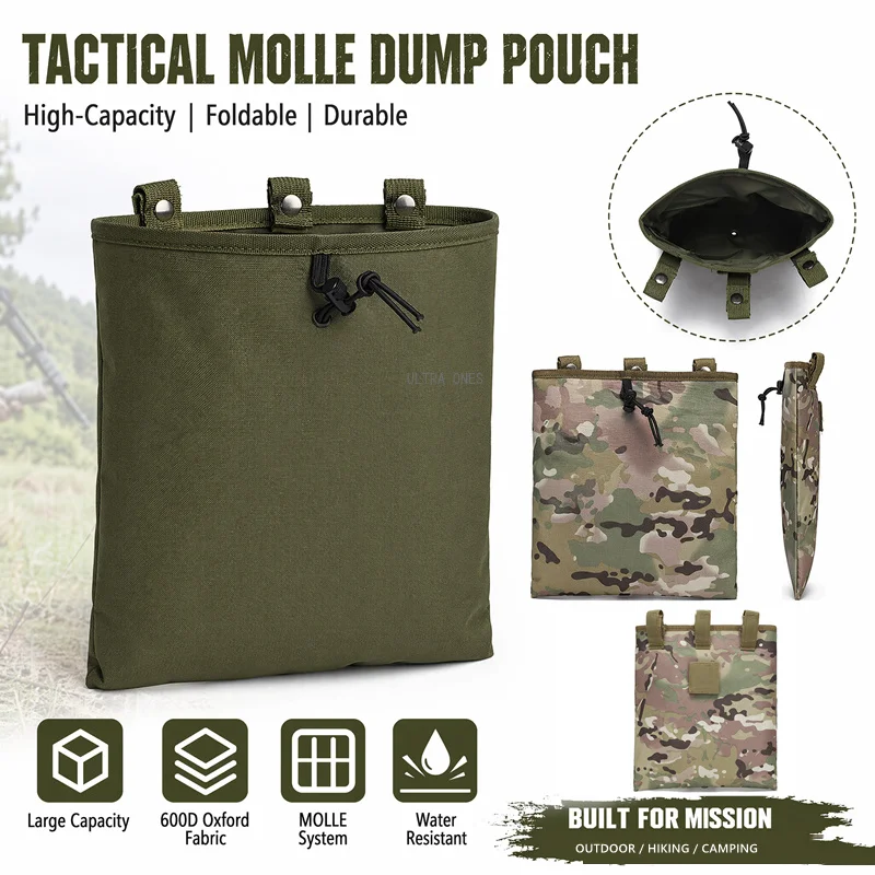 Bolsa táctica MOLLE para cargadores con cordón y accesorios - imagen 5