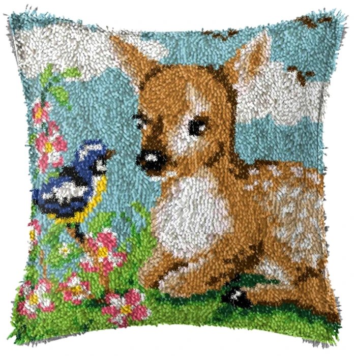 Kit de ganchillo Smyrna para cojín con diseño de animales - imagen 3