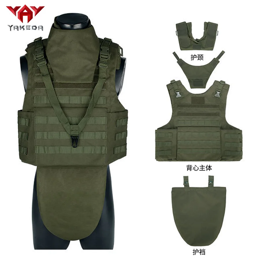 YAKEDA chaleco táctico de protección completa con cuello PALS - imagen 5