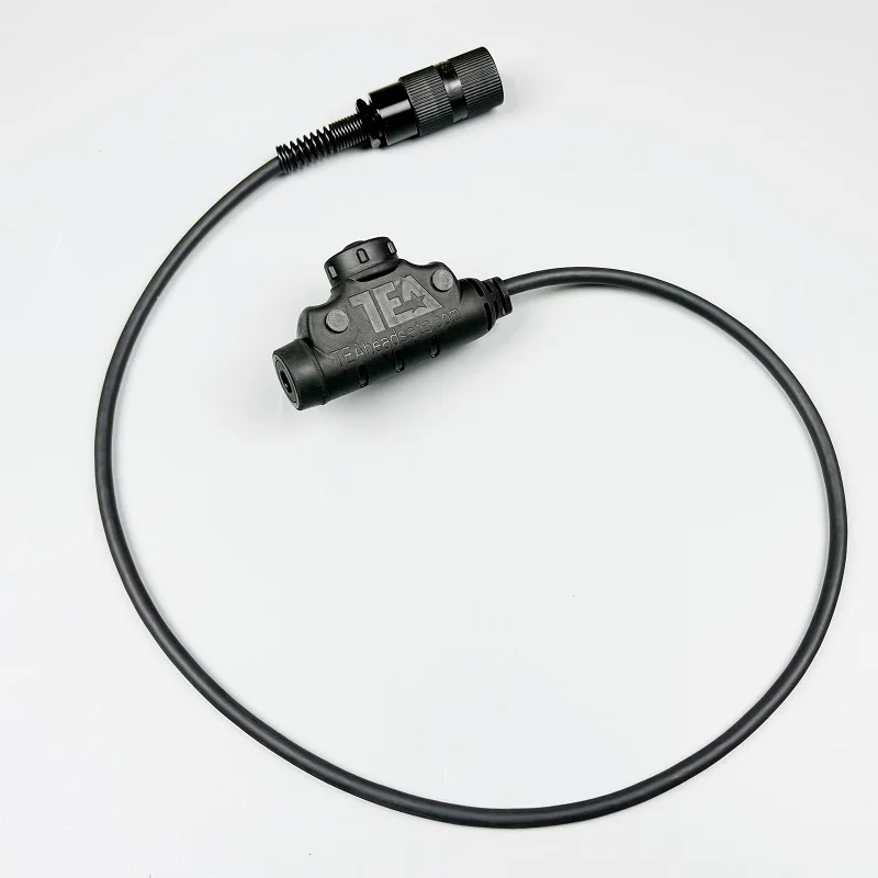 Conector PTT resistente al agua de cabeza plana negro con resorte - imagen 5