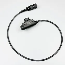 Conector PTT resistente al agua de cabeza plana negro con resorte