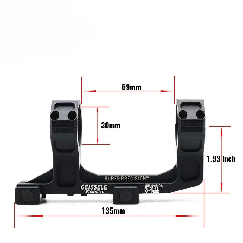 GEISSELE base de montaje integrada larga de metal para miras y visores - imagen 4