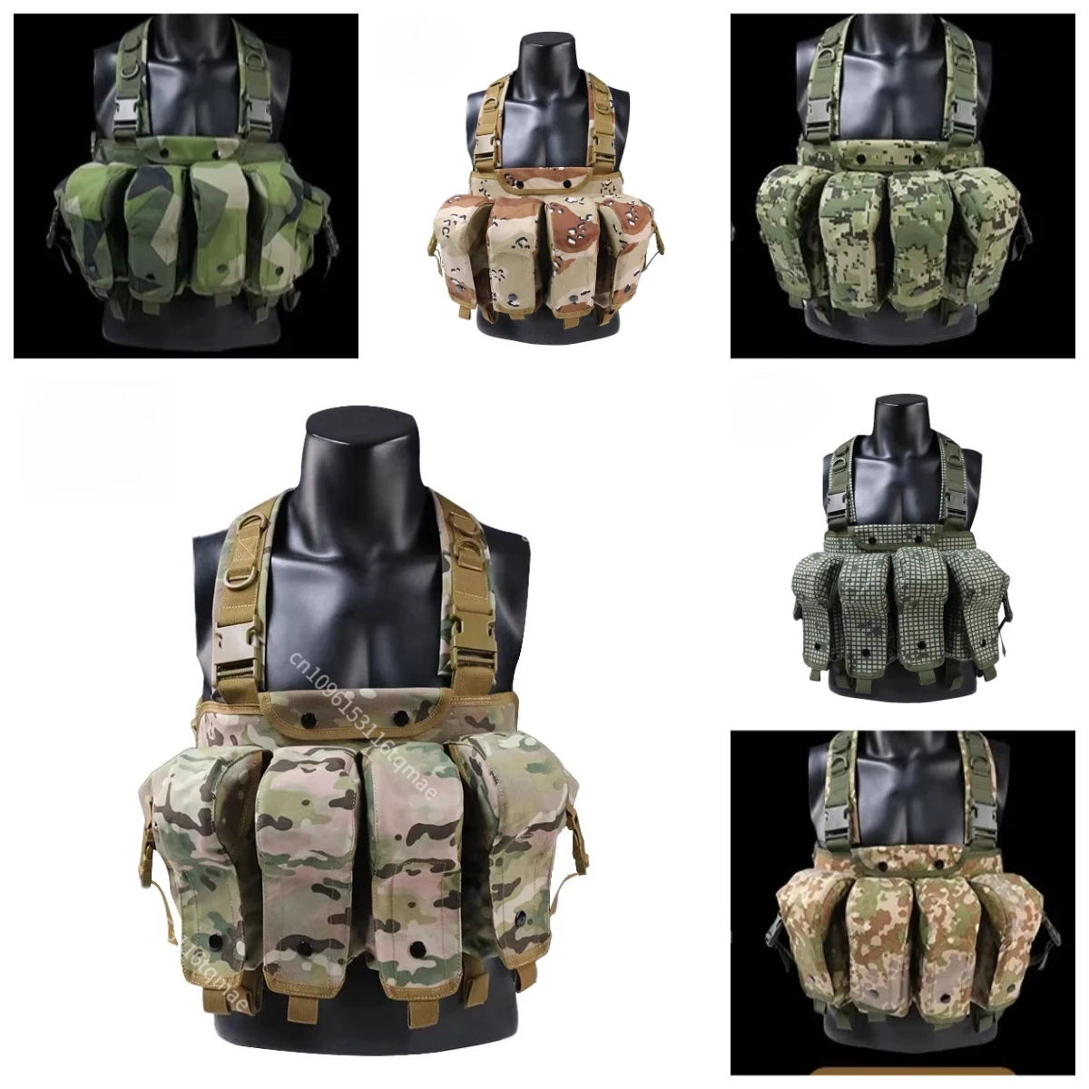 Bolsa táctica para pecho AK ligera camuflaje ajustable - imagen 3