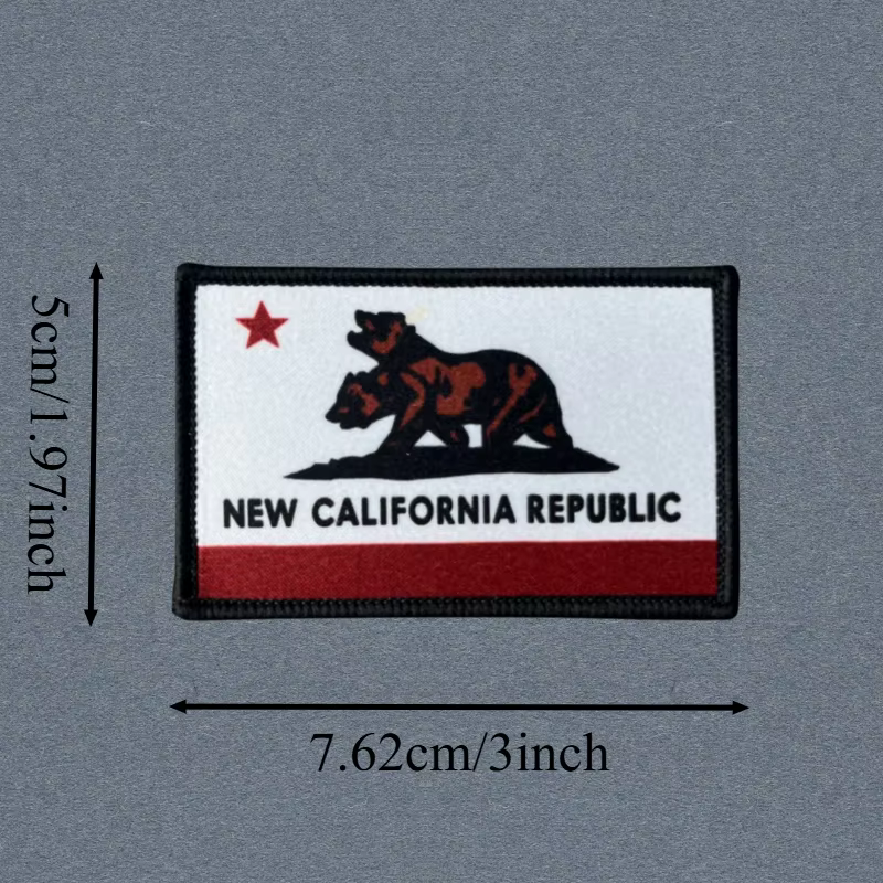 Parche táctico bordado bandera República de California velcro - imagen 3
