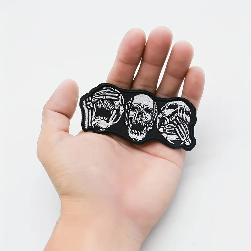 Parche bordado calavera táctica – ideal para coser y personalizar - imagen 4