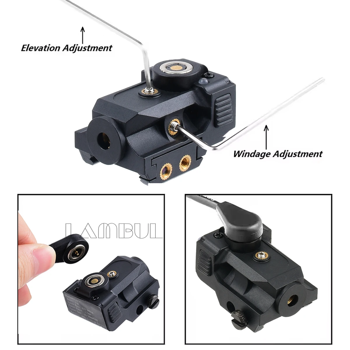 Láser táctico compacto rojo y verde para pistolas con Picatinny - imagen 4