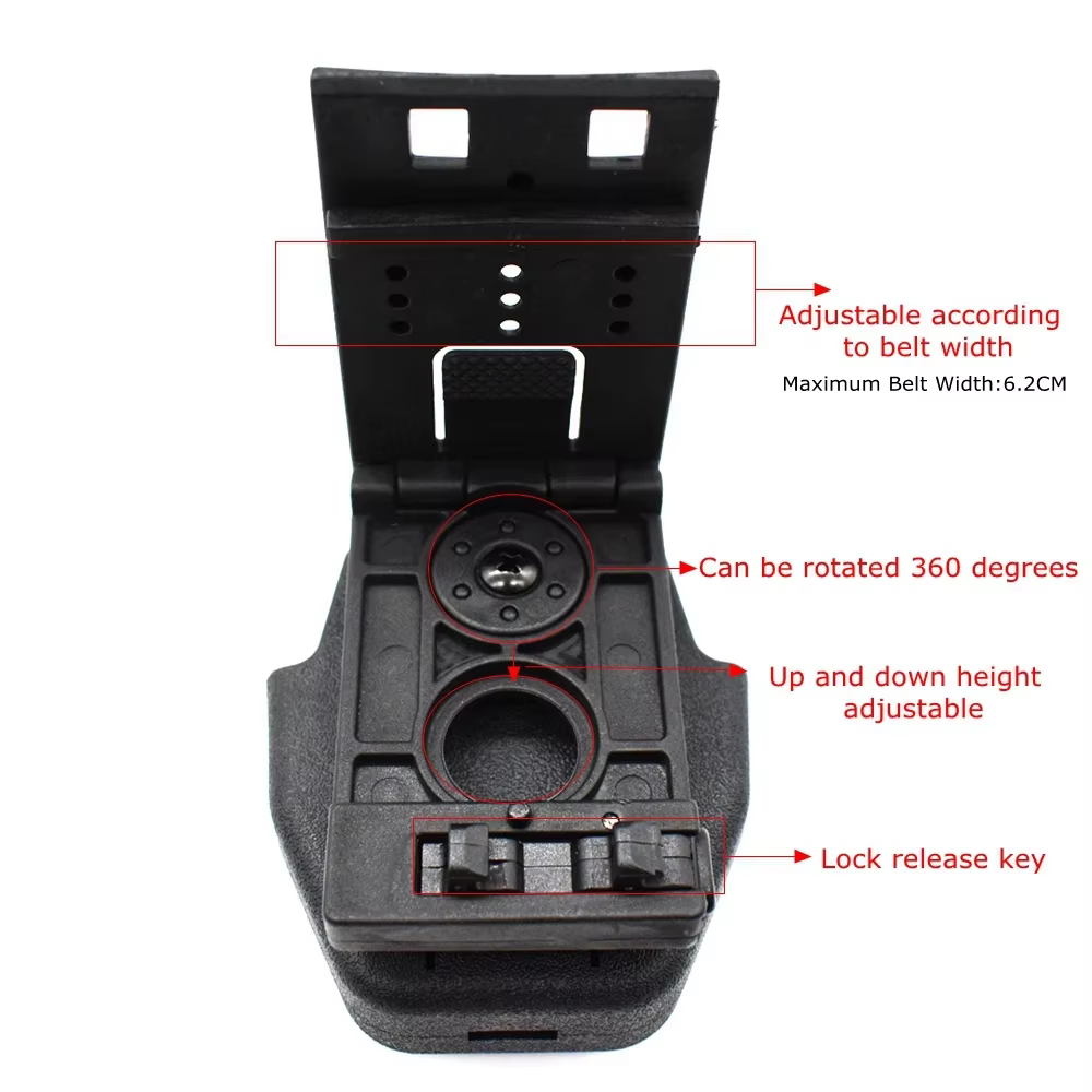 Funda porta esposas giratoria táctica MOLLE con soporte de cinturón - imagen 4