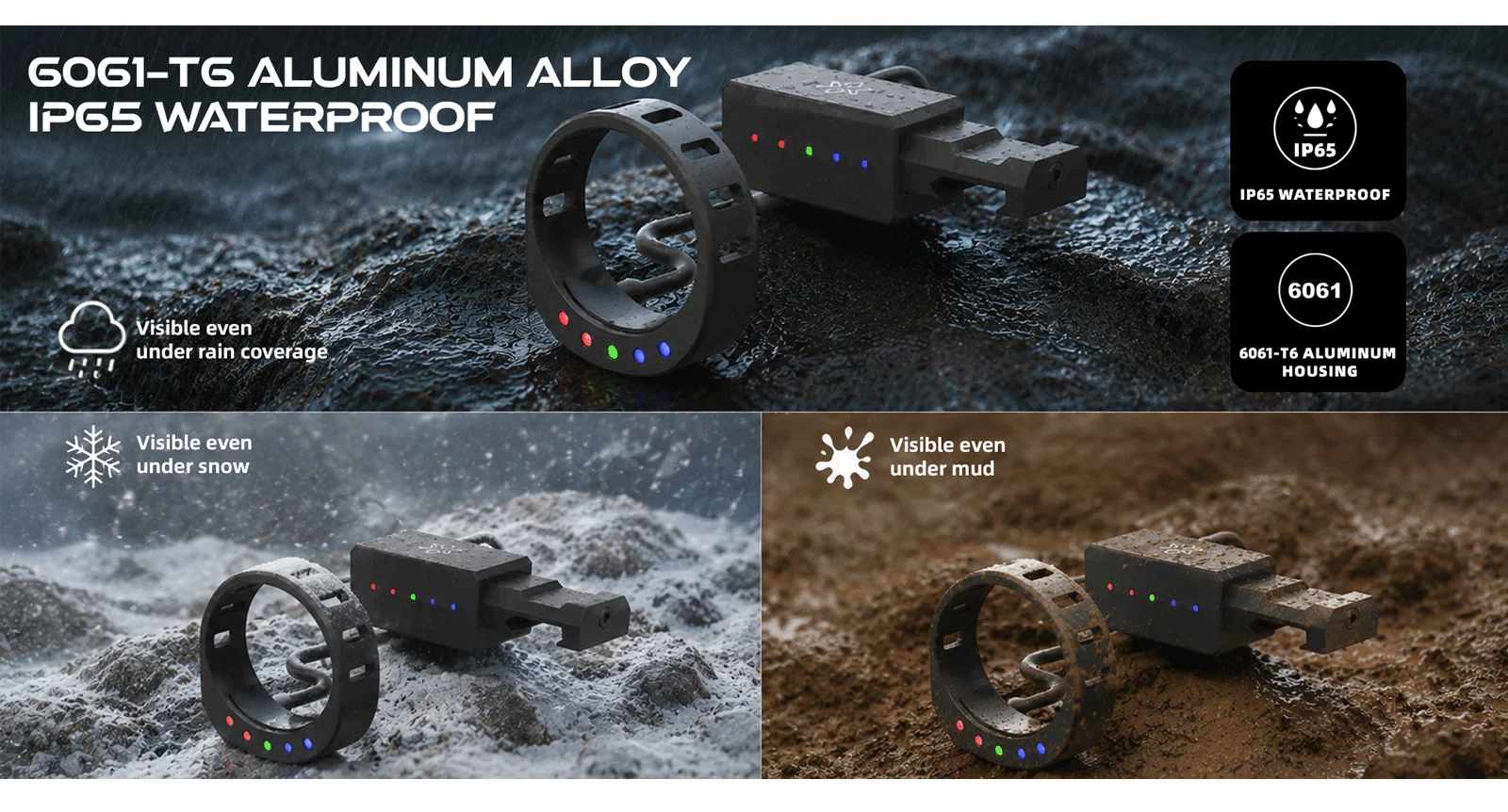 Resistencia y protección IP65 para exteriores