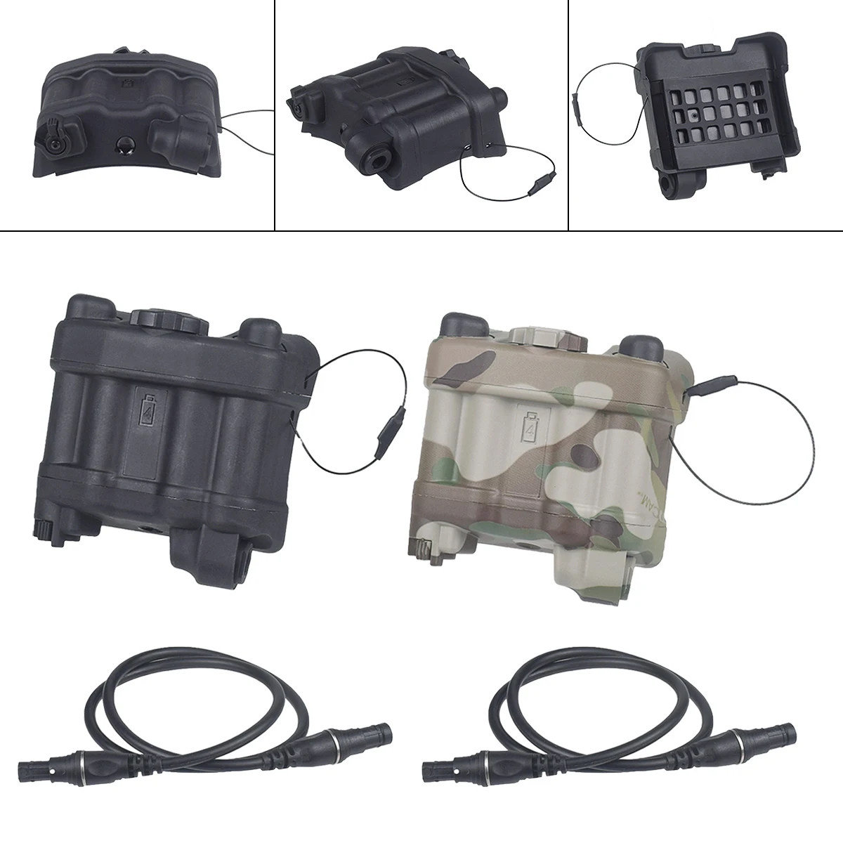 Vista frontal de la caja de batería NVG AN/PVS-31 modelo dummy