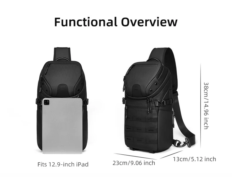 Bolsa táctica vista frontal