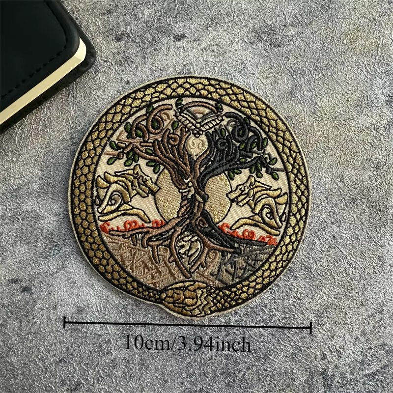 Parche moral táctico Árbol de la Vida Lobo Fenrir Jormungandr - imagen 4