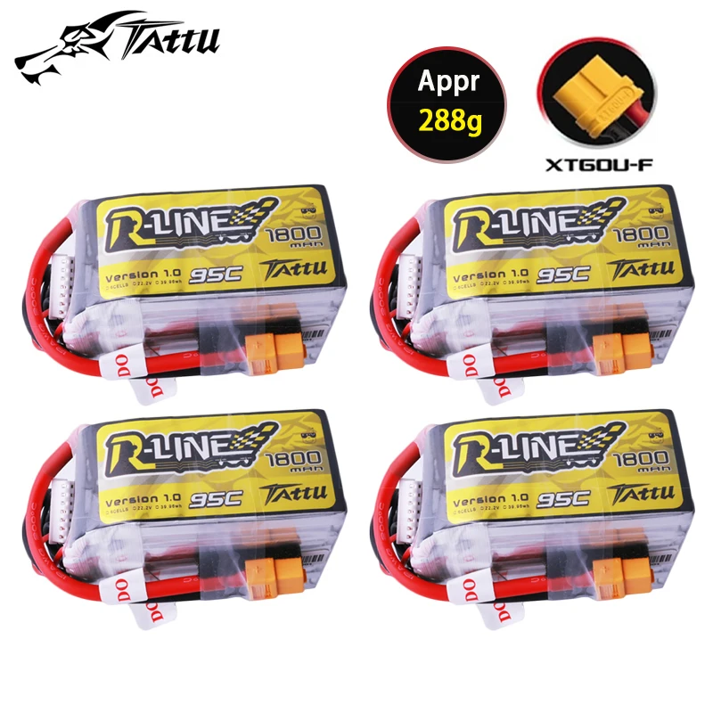 TATTU R-LINE 1.0 Batería LiPo 6S 1800mAh 95C XT60 para Dron FPV - imagen 3