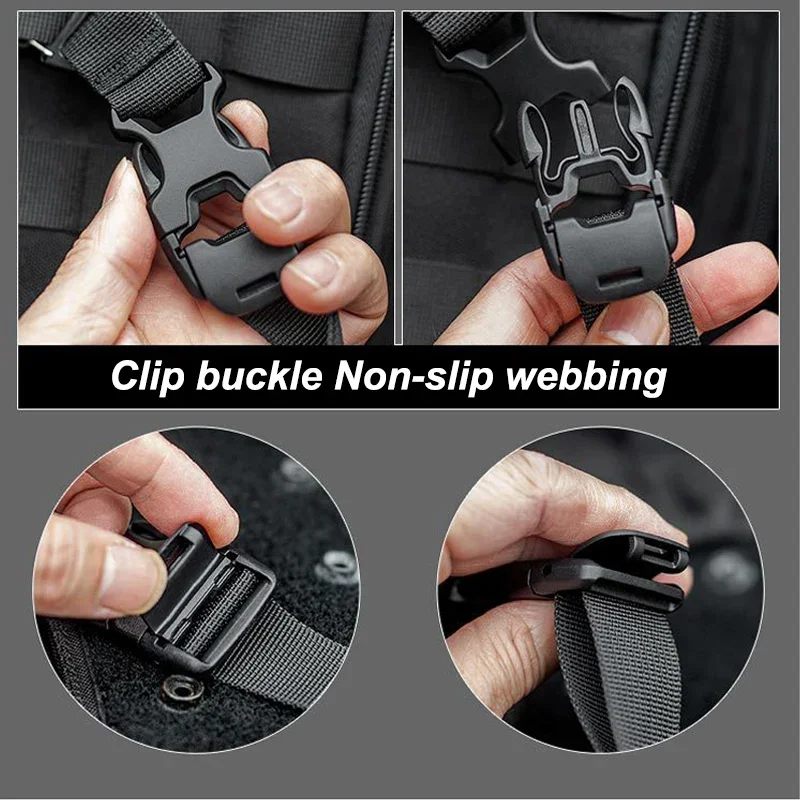 Correas tácticas exteriores con clips de hebilla y compresión - imagen 4