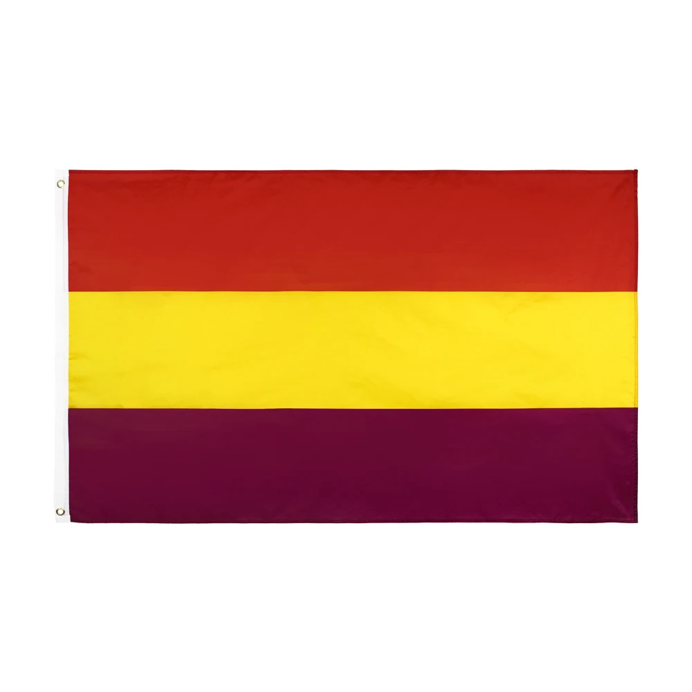 Bandera de la Segunda República Española en tela de poliéster, formato 90×150 cm