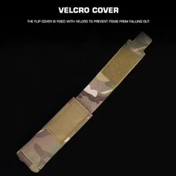 Riñonera táctica MOLLE para linterna, chaleco airsoft y portaplacas