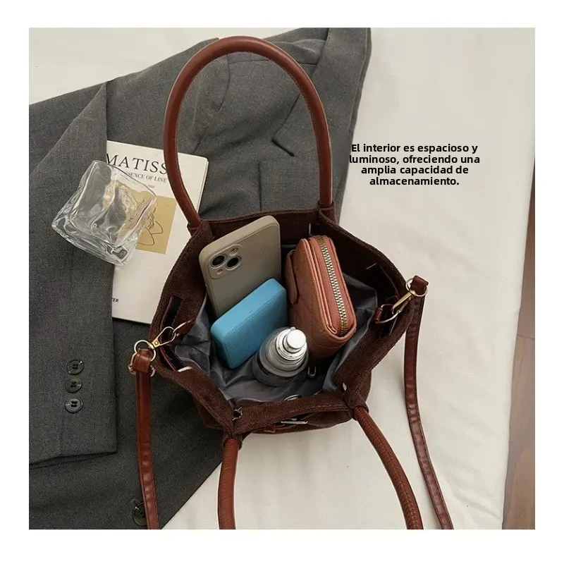 Bolso bandolera retro mate para mujer, uso diario y trabajo - imagen 2