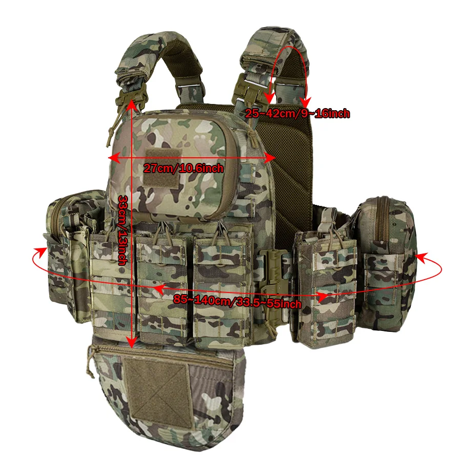 Chaleco táctico MOLLE de liberación rápida para exteriores compacto - imagen 2