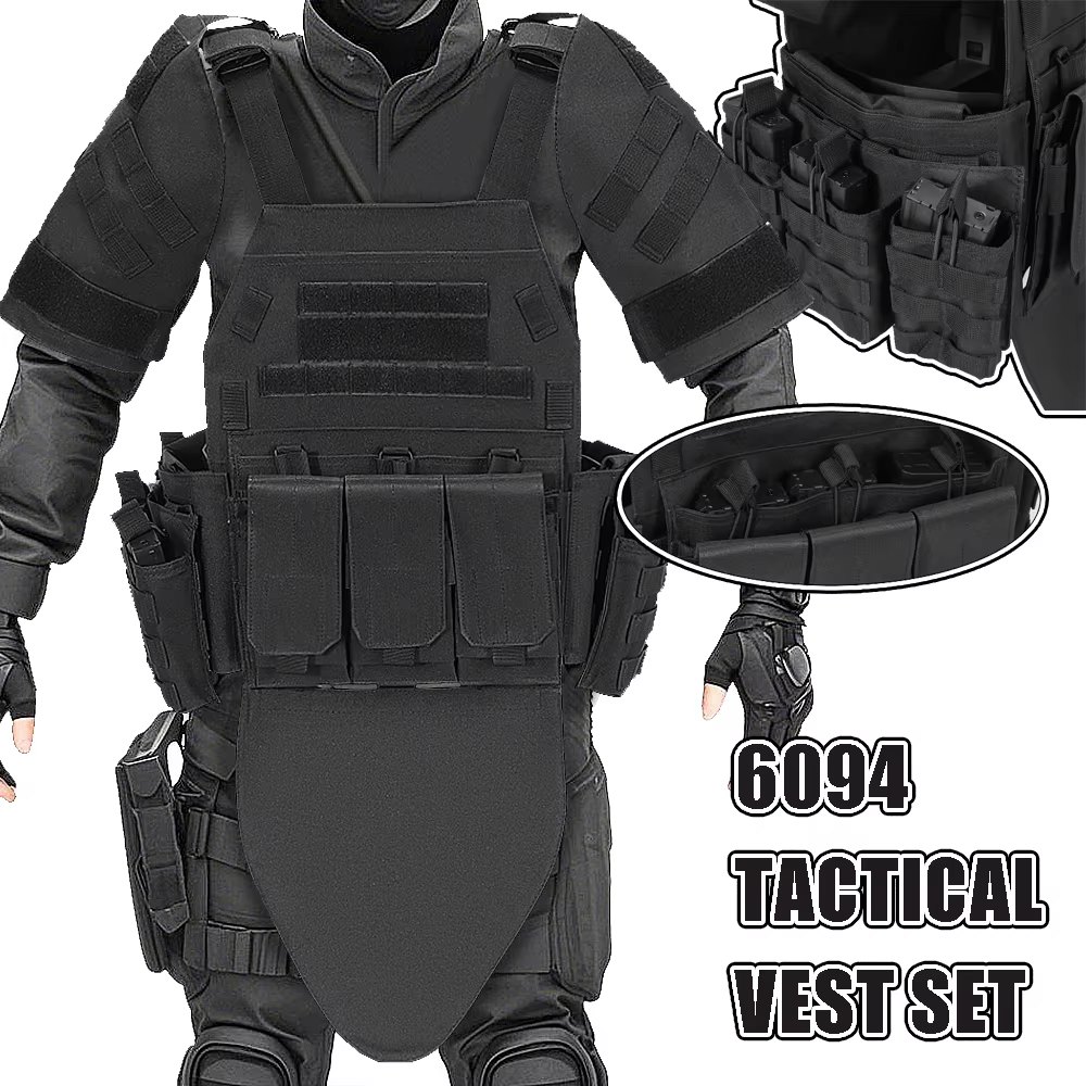 Chaleco táctico modular portaplacas MOLLE airsoft paintball